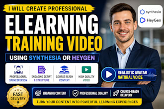 create online course video, corporate training, ai spokesperson elearning video