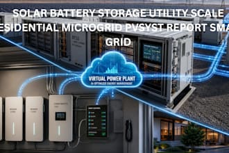 solar battery storage utility scale residential microgrid pvsyst report smart