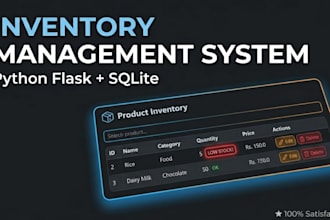 build an inventory management system with python flask and sqlite