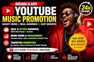 promote your youtube music video organically to real audience to boost views
