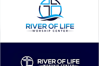 create modern christian religious ministry and church logo design