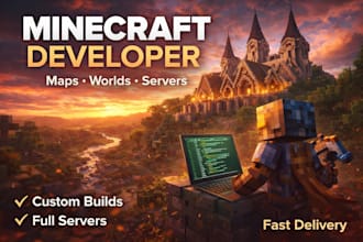 build, design and develop custom minecraft maps, servers and worlds