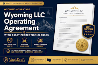 draft a wyoming llc operating agreement with asset protection clauses