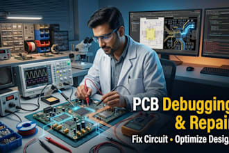 fix pcb design, schematic errors, debug circuits and optimize electronics