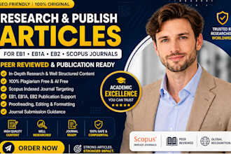 write and research, publish article on eb1 eb1a eb2 scopus journal peer reviewed