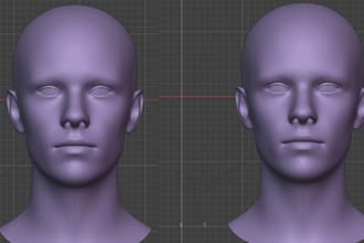 realistic 3d head model zbrush face likeness 3d bust sculpt stl for 3d printing