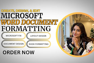 design, edit, format ms word document formatting, fix error, word layout design