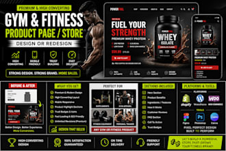 design a high converting gym or fitness product page