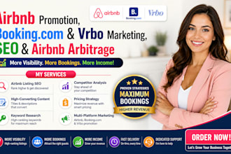do airbnb promotion booking vrbo marketing airbnb listing seo airbnb arbitrage