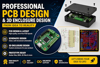 design pcb schematic and 3d case