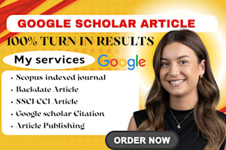 backdate, write and publish research article in google scholar, scopus citations