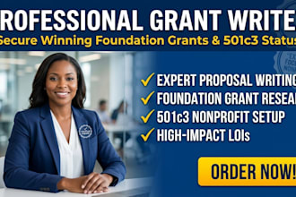 provide expert grant writing and 501c3 nonprofit proposal services