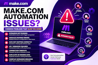 build make com automation and fix make com scenarios