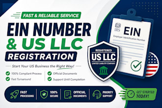 get ein number and register US llc for your business fast