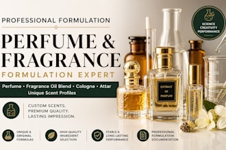 formulate perfume, fragrance oil blend, cologne, attar and unique scent profile