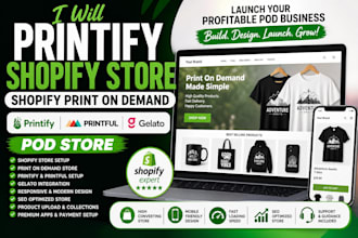 printify shopify store shopify print on demand printful gelato pod store esty