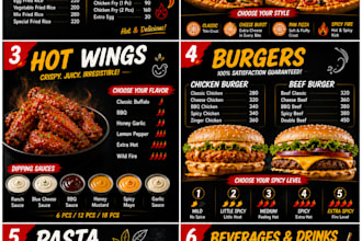 restaurant poster and social media ads