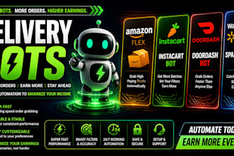 develop amazon bot instacart bot doordash bot and spark driver bot