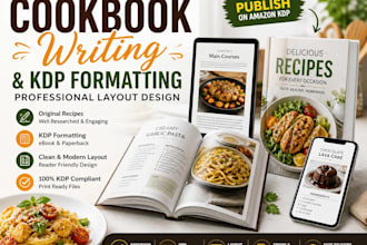 write cookbook recipe cookbook KDP formatting layout design ebook writer
