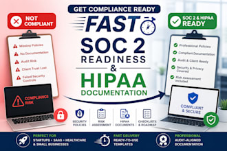 create soc 2 readiness policies and hipaa compliance documentation fast