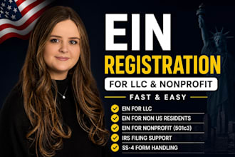 get ein for us llc or 5o1c3 nonprofit for non us residents
