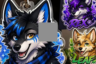 draw furry badge furry sticker fursona ref sheet furry emotes furry art nsfw art