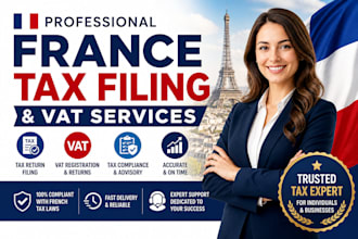 do france tax filing,vat registration, vat return and full french tax compliance
