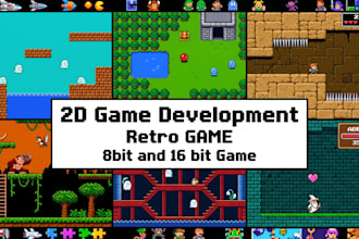 create custom retro game, 8 bit, 16 bit, pico8 game and game boy game