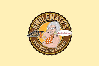 create an eye grabbing logo for bodybuilding cookies food