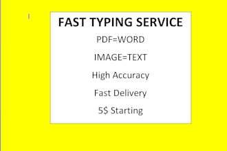 am a student from nepal I provide fast and accurate typings