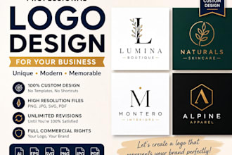 create a unique minimal modern logo design for your brand