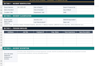 design an osh incident reporting and tracking system