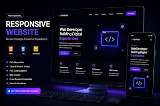 build responsive website using HTML CSS javascript