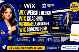 do wix website design wix coaching webinar landing page design wix booking form