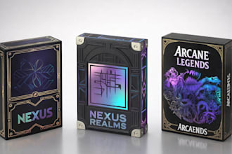 custom playing card game packaging box design card game tuck box branding