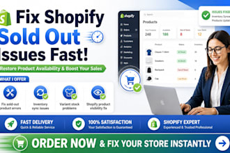 fix shopify sold out issue and out of stock product error stock sync issues