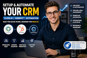 setup close io, hubspot and zapier CRM shopify automation for sales teams