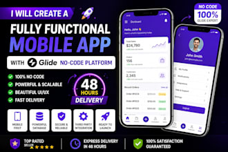 create a fully functional mobile app with glide no code platform