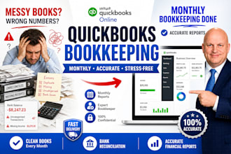 do monthly bookkeeping in quickbooks online with financial reports