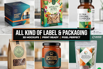 design premium product packaging and label design