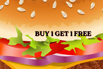 design eye catching restaurant food menu poster for burger