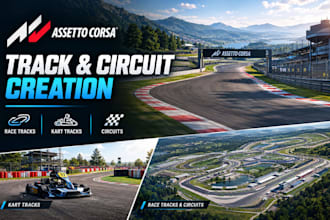 create assetto corsa track and kart track, race track and circuit