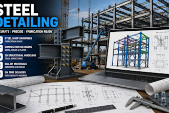 steel detailing service, structural steel shop drawings and fabrication drawings