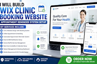 build wix clinic booking website appointment reminder system setup doctor site