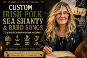 compose irish folk, sea shanties, pirate music, bardstyle, storytelling song