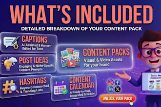 create and manage engaging social media content with captions and strategies