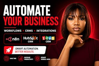 build n8n automation workflow, hubspot crm and zoho integration, n8n workflow