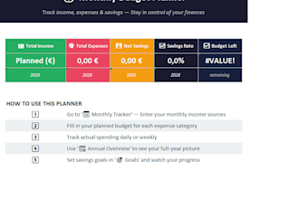create a professional custom excel spreadsheet or template for you
