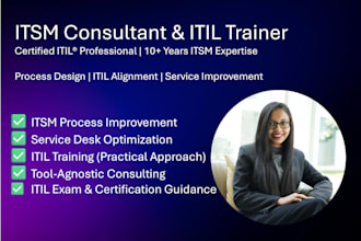 provide itil 4 and itil 5 training and itsm consulting