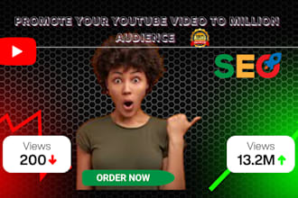promote USA youtube music video for 1 million views organic million SEO views